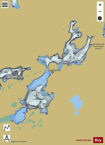 Aerobus Lake depth contour Map - i-Boating App
