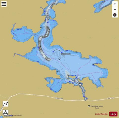 Camping Lake depth contour Map - i-Boating App