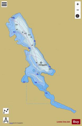 Duval Lake depth contour Map - i-Boating App