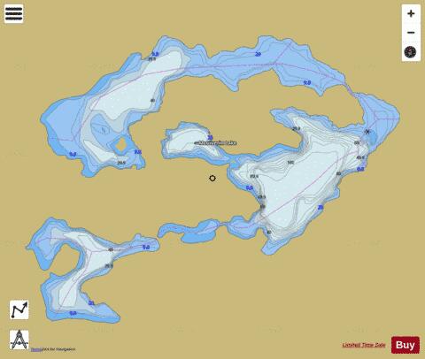 McGiverin Lake depth contour Map - i-Boating App