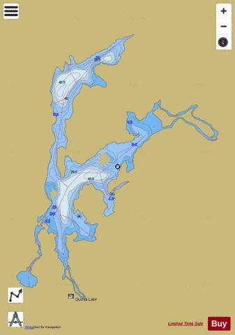 Quinn Lake depth contour Map - i-Boating App