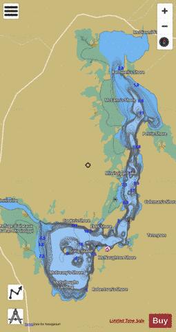 Mississippi Lake depth contour Map - i-Boating App
