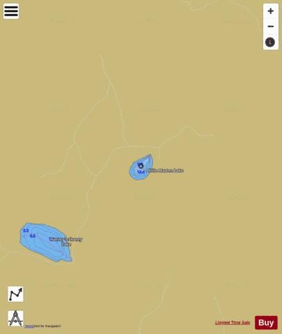 Little Marten Lake depth contour Map - i-Boating App