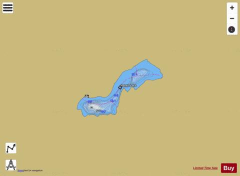 Menet Lake depth contour Map - i-Boating App