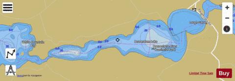 Beaverdam Lake depth contour Map - i-Boating App