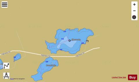 Albert Lake depth contour Map - i-Boating App