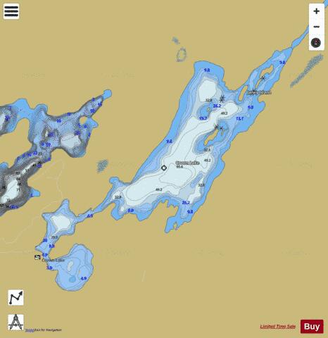 Crown Lake depth contour Map - i-Boating App