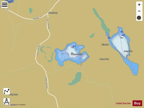 Brush Lake depth contour Map - i-Boating App