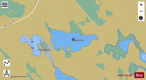Haggart Lake depth contour Map - i-Boating App