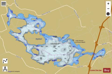 Lake Vernon depth contour Map - i-Boating App