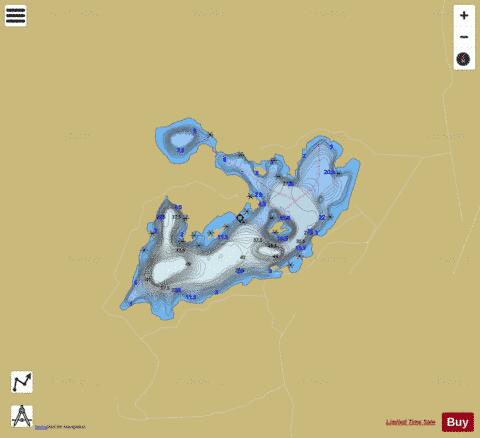 Chippego Lake depth contour Map - i-Boating App