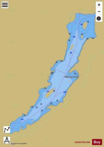 Fifth Depot Lake depth contour Map - i-Boating App