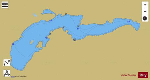 Kekekuab Lake depth contour Map - i-Boating App