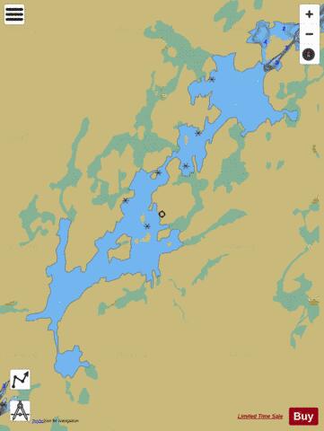 Grew Lake depth contour Map - i-Boating App