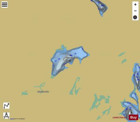 Wideman Lake depth contour Map - i-Boating App