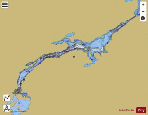 Waterhouse Lake depth contour Map - i-Boating App