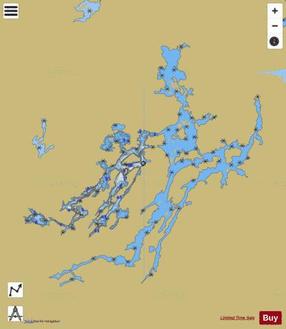Kashishibog Lake depth contour Map - i-Boating App
