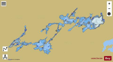 Armistice Lake depth contour Map - i-Boating App