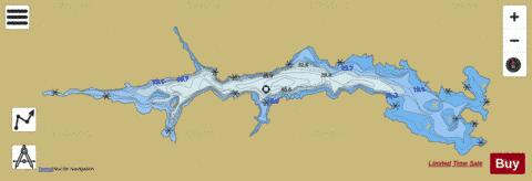 Kershaw Lake depth contour Map - i-Boating App