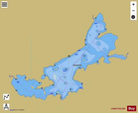 Eayrs Lake depth contour Map - i-Boating App