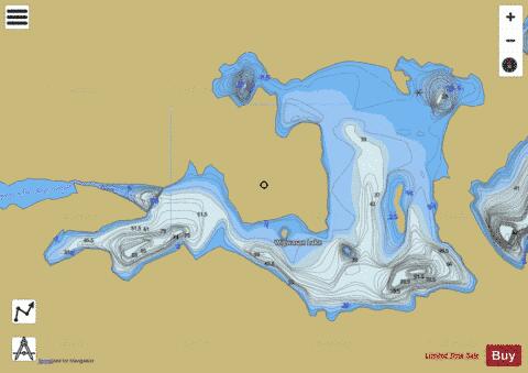 Wigwasan Lake depth contour Map - i-Boating App