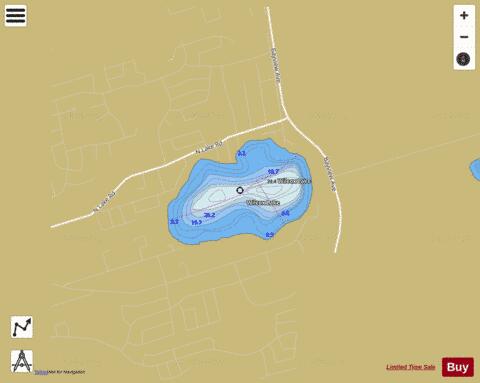 Wilcox Lake depth contour Map - i-Boating App