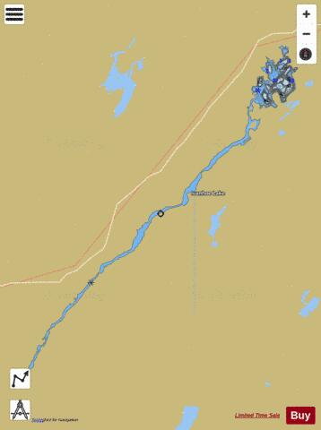 Ivanhoe Lake depth contour Map - i-Boating App
