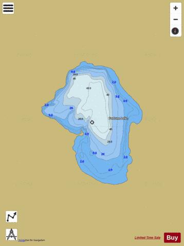 Fortune Lake depth contour Map - i-Boating App