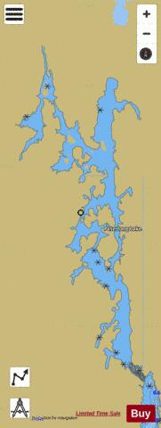 Peterlong Lake depth contour Map - i-Boating App