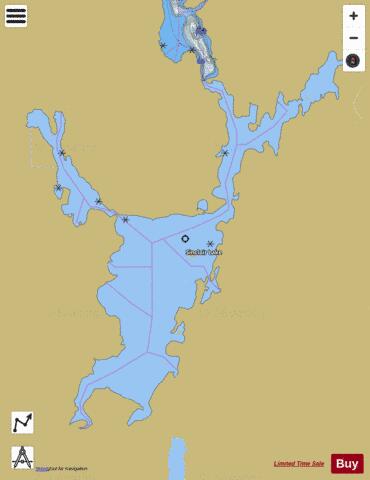 Sinclair Lake depth contour Map - i-Boating App