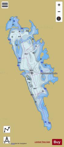 Dayohessarah Lake depth contour Map - i-Boating App