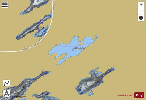 Hilltop Lake depth contour Map - i-Boating App