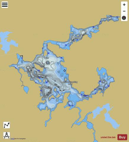 Mijinemungshing Lake depth contour Map - i-Boating App
