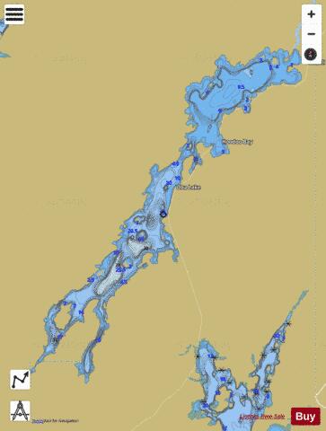 Oba Lake depth contour Map - i-Boating App
