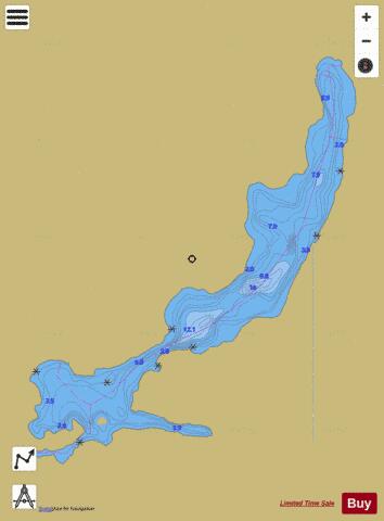 Lobo Lake depth contour Map - i-Boating App