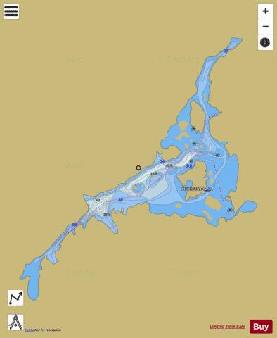 Strickland Lake depth contour Map - i-Boating App