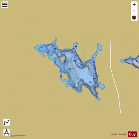 10-J-33 depth contour Map - i-Boating App