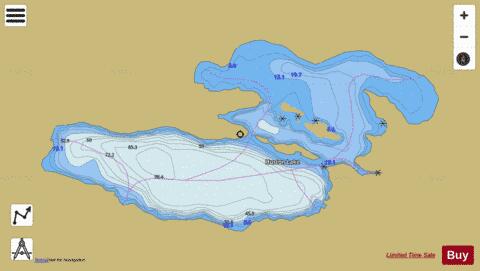 Huston Lake depth contour Map - i-Boating App
