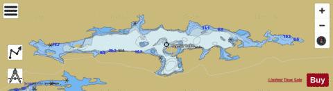 Reynar Lake depth contour Map - i-Boating App
