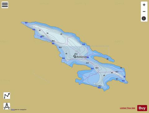 Gordon Lake depth contour Map - i-Boating App