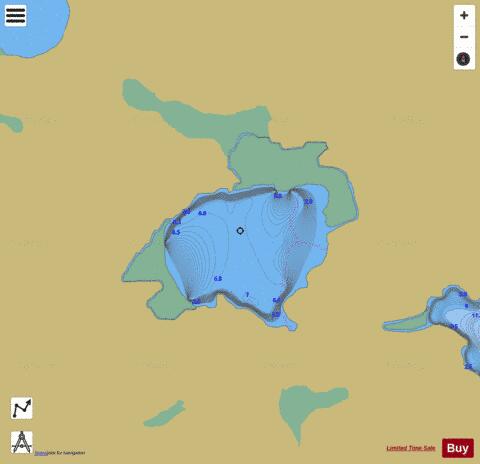 Duck L. depth contour Map - i-Boating App