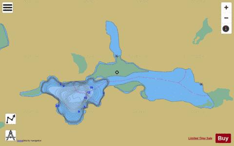 Columbus L. depth contour Map - i-Boating App