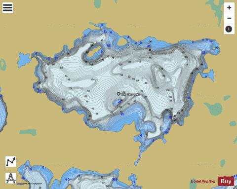 Isinglass Lake depth contour Map - i-Boating App