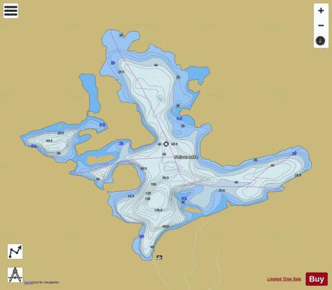 Nelson Lake depth contour Map - i-Boating App