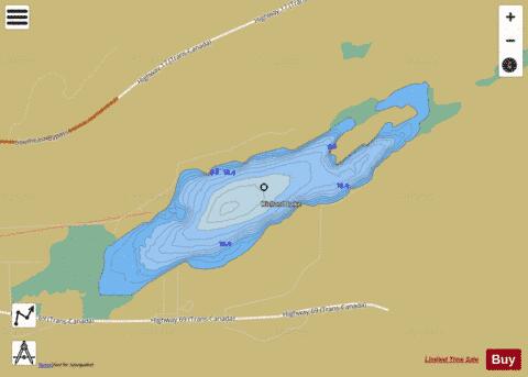 Richard Lake depth contour Map - i-Boating App