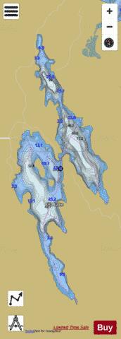 Ella Lake depth contour Map - i-Boating App