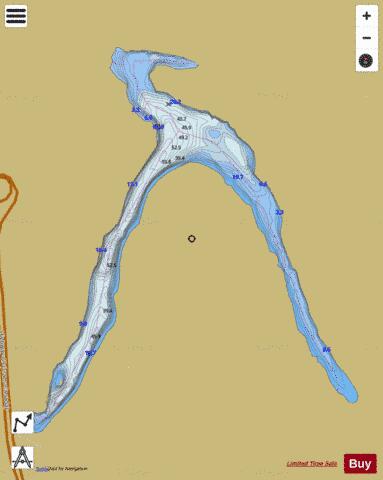 Lovering Lake depth contour Map - i-Boating App