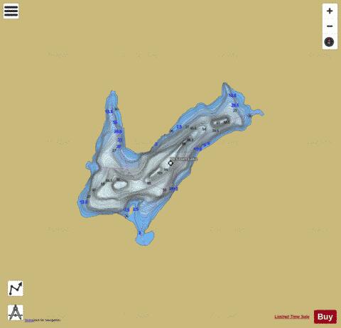 McGown Lake depth contour Map - i-Boating App