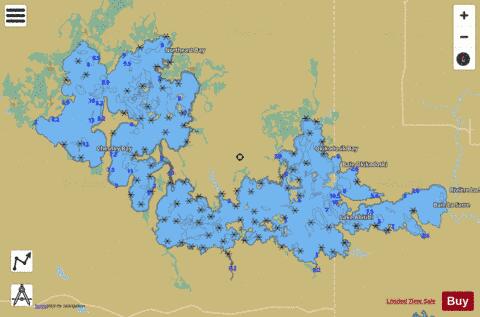 Lake Abitibi depth contour Map - i-Boating App