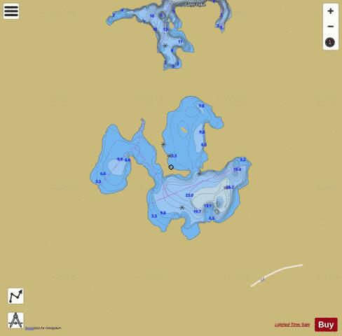 Holmes Lake depth contour Map - i-Boating App